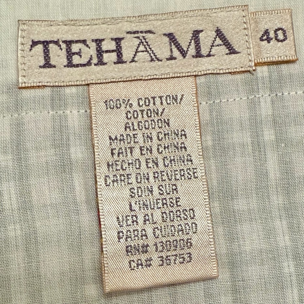 NWT TEHAMA Black and White Checkered Chinos, 100% cotton - Picture 3 of 4